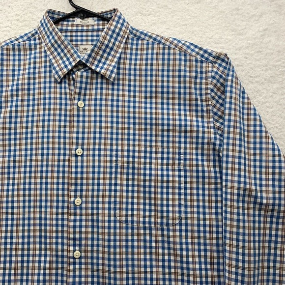 Peter Millar Button Up Shirt Mens Large L Check Plaid Golf Preppy School Comfort - Picture 3 of 13